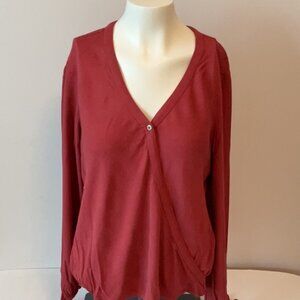 RW Wrap Top With Tied Cuffs